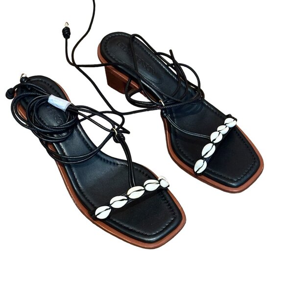 ULLA JOHNSON Nicolette Noir Sandal, Size 38.5 EU 8.5 US - Picture 5 of 10